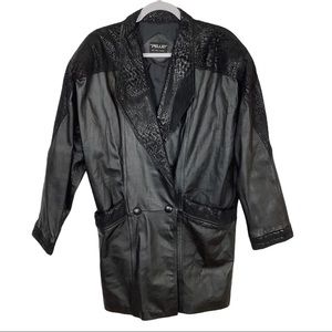 Pelle leather coat jacket Vintage Medium